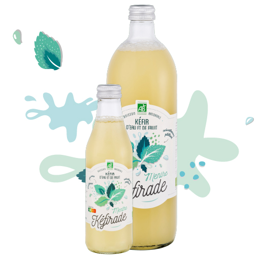kéfir menthe - Kéfirade, 25cl et 75cl